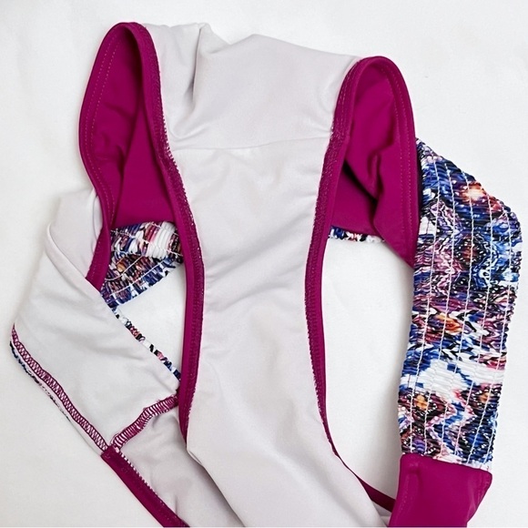 Swimsuits for All Smocked Tie Dye Triangle Bikini Set Size 14/16 - Picture 10 of 10